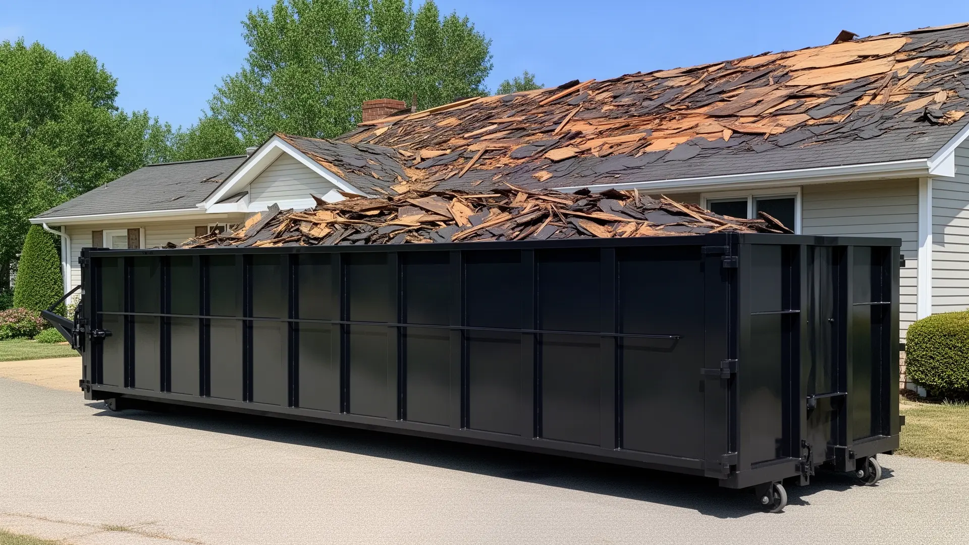 Roll-off dumpster from L & J Dumpster Rental in Parma, OH